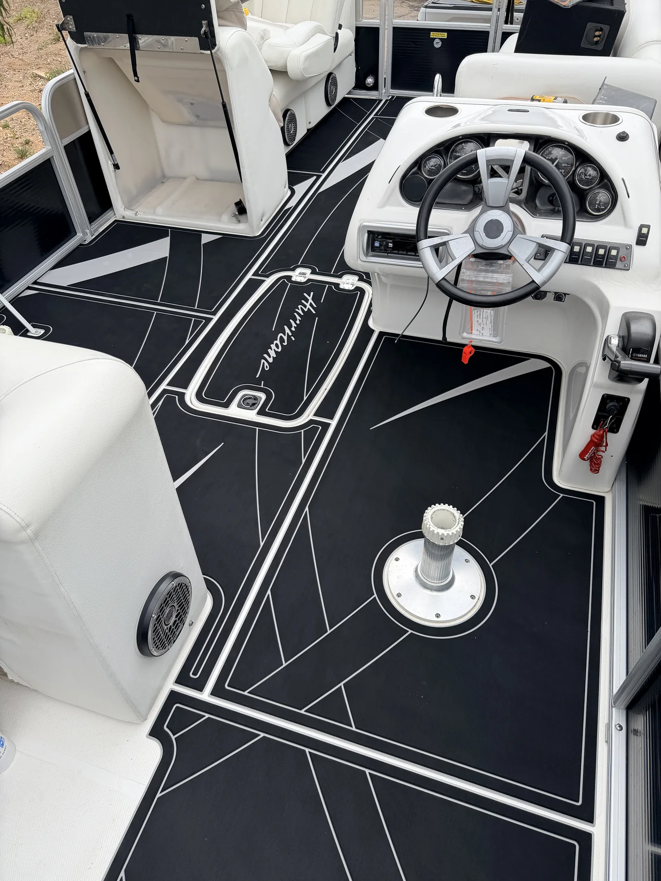 Custom gray EVA/PE foam pontoon deck Hurricane Fun Deck Alpine California