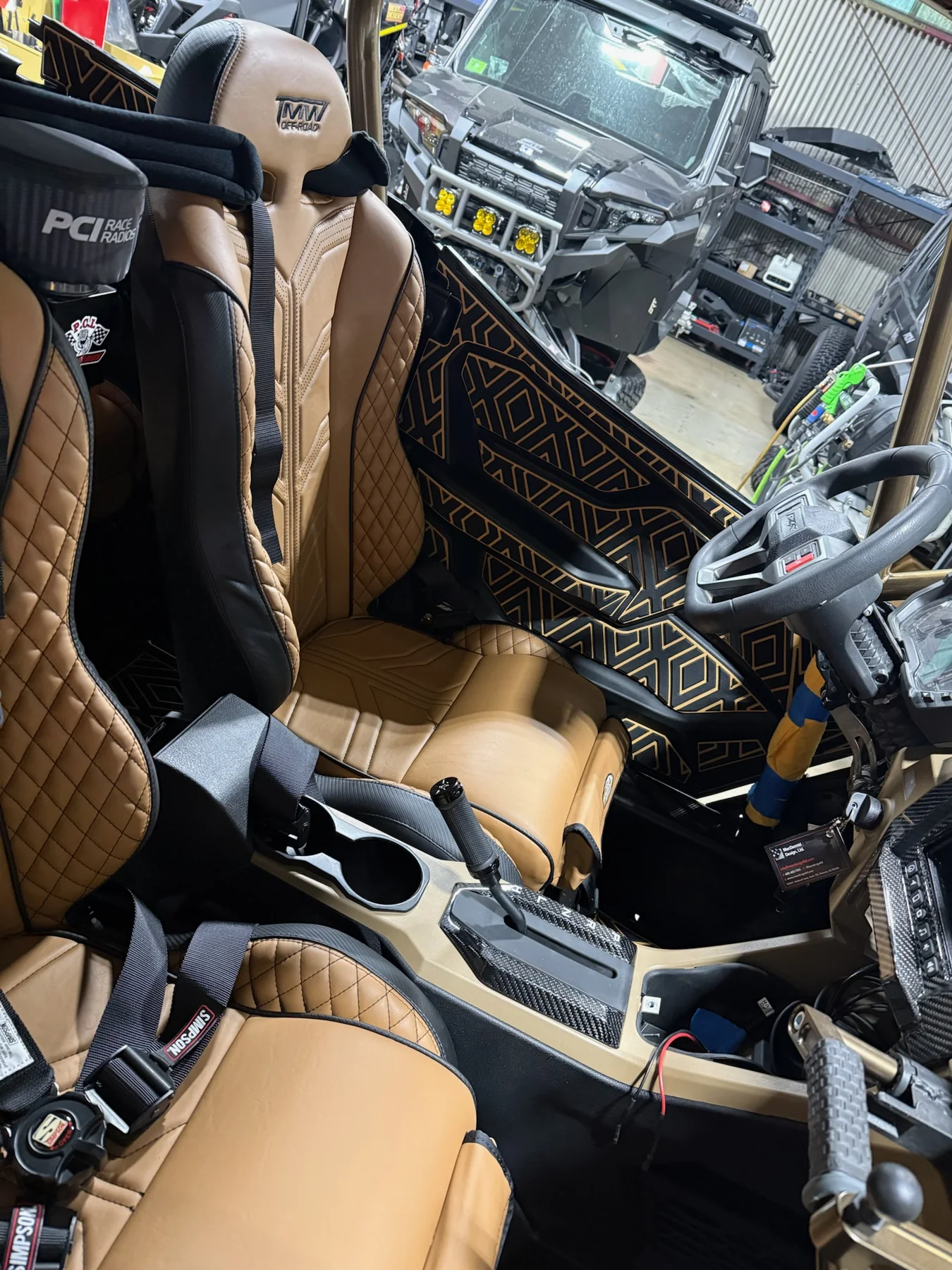 Polaris RZR Pro R custom black and gold EVA/PE foam interior flooring kit