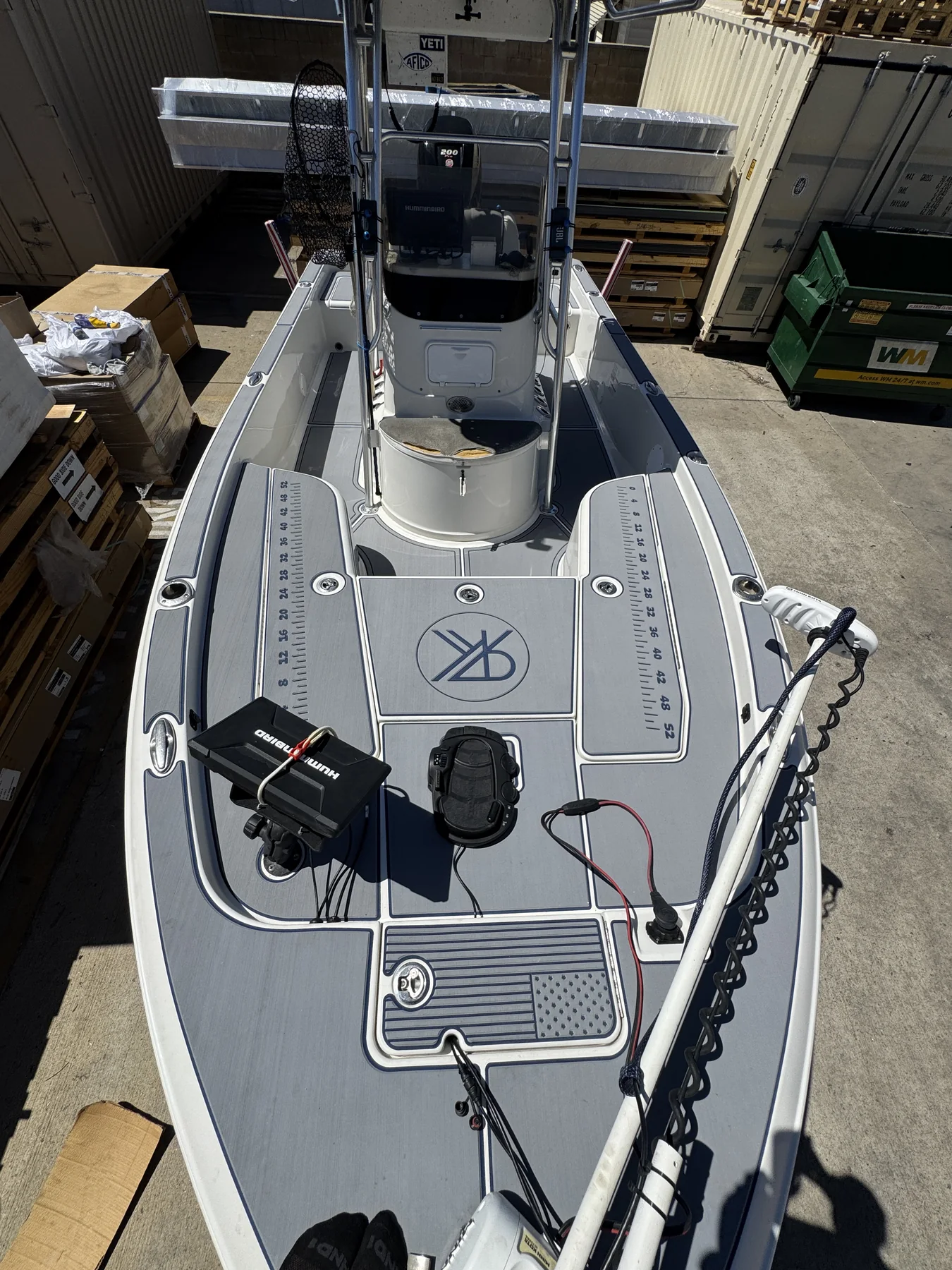 Ranger center console custom gray EVA/PE foam decking Ramona California