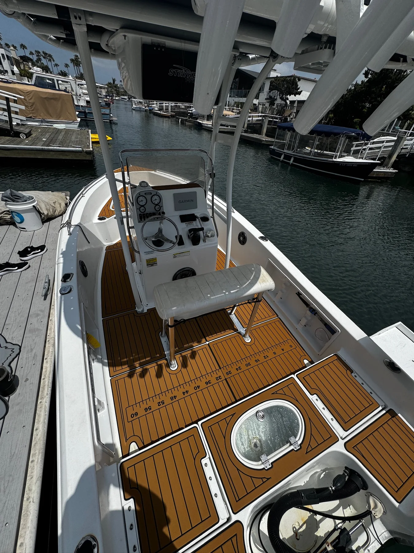 Custom EVA/PE foam boat decking at Harbor Island San Diego marina