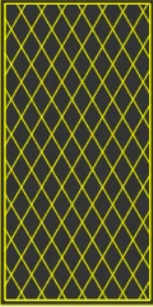 Diamonds foam pattern