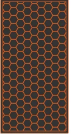 Honeycomb foam pattern