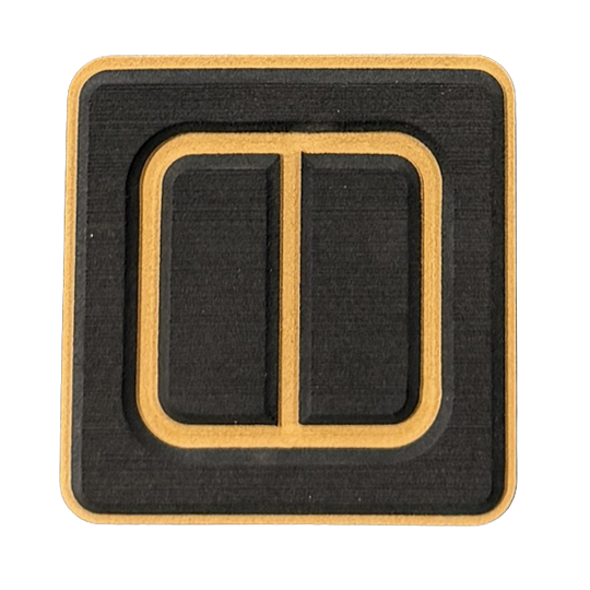 Black and brown foam swatch