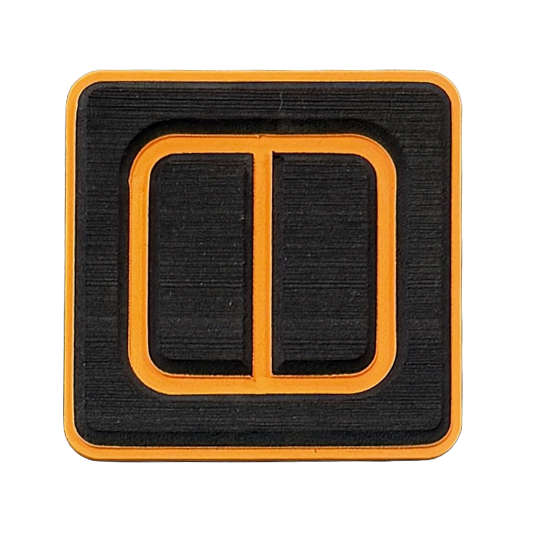 Black and orange foam swatch