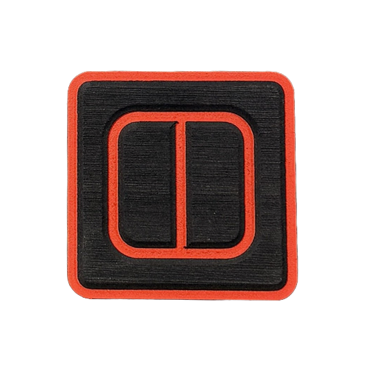 Black and red foam swatch