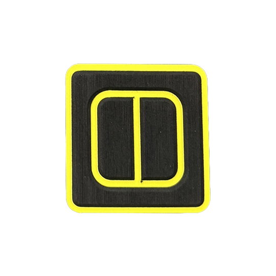 Black and yellow foam swatch