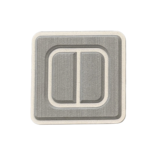 Dark gray and light gray foam swatch