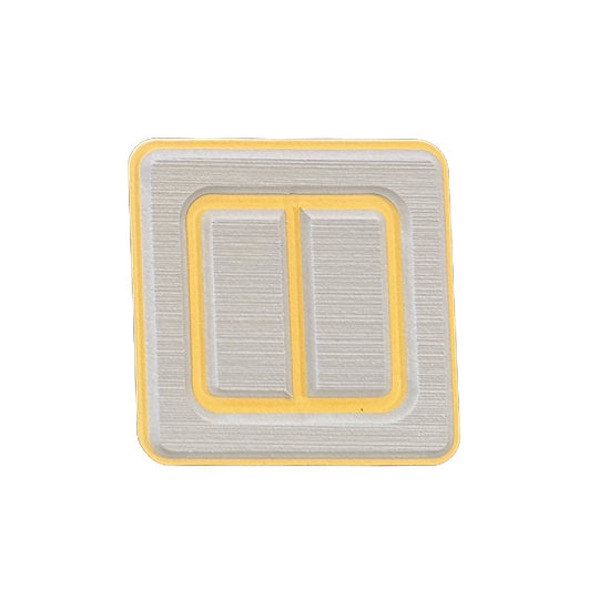 Gray and brown foam swatch